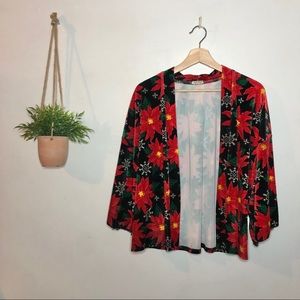 Christmas Poinsettia Kimono